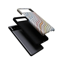 Ride The Wave | Pastel Rainbow Lined Google Pixel Case