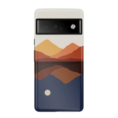 Opposites Attract | Day & Night Colorblock Mountains Google Pixel Case