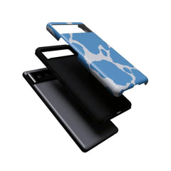 Current MOOd | Light Blue Cow Print Google Pixel Case