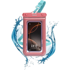 AquaBuddy | Starfish Wishes Coral Pink Shimmer Waterproof Phone Pouch