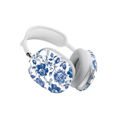 Rose to Fame | Blue & White Rose Floral AirPods Max Case