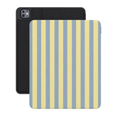 Coastline Stripes | Blue & Yellow iPad Case