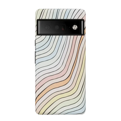 Ride The Wave | Pastel Rainbow Lined Google Pixel Case
