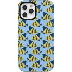 Something's Fishy | Navy Blue & Yellow Fish Print Case