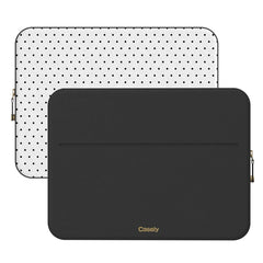 On the Dot | Black Polka Dot Laptop Case