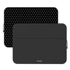 On the Dot | White Polka Dot Laptop Case