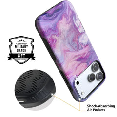 Tie Dying Over You | Purple Marble iPhone Case