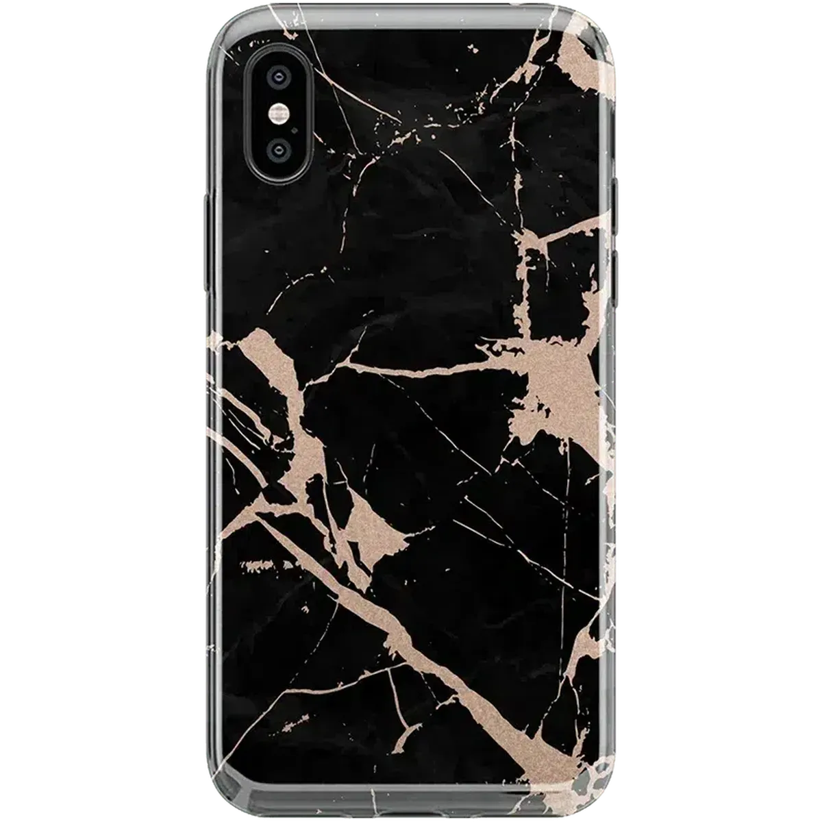 Hidden Gem | Rose Gold and Black Marble Case