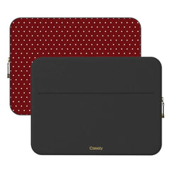 On the Dot | Maroon Polka Dot Laptop Case