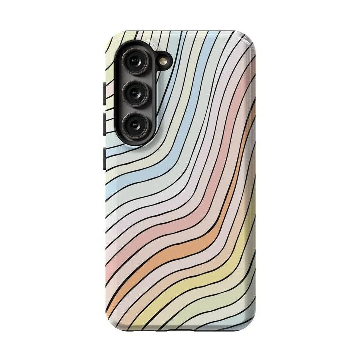 Ride The Wave | Pastel Rainbow Lined Samsung Case