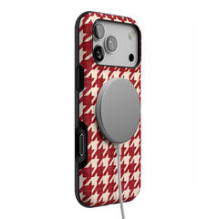 Scarlet Stitch | Red Houndstooth Case