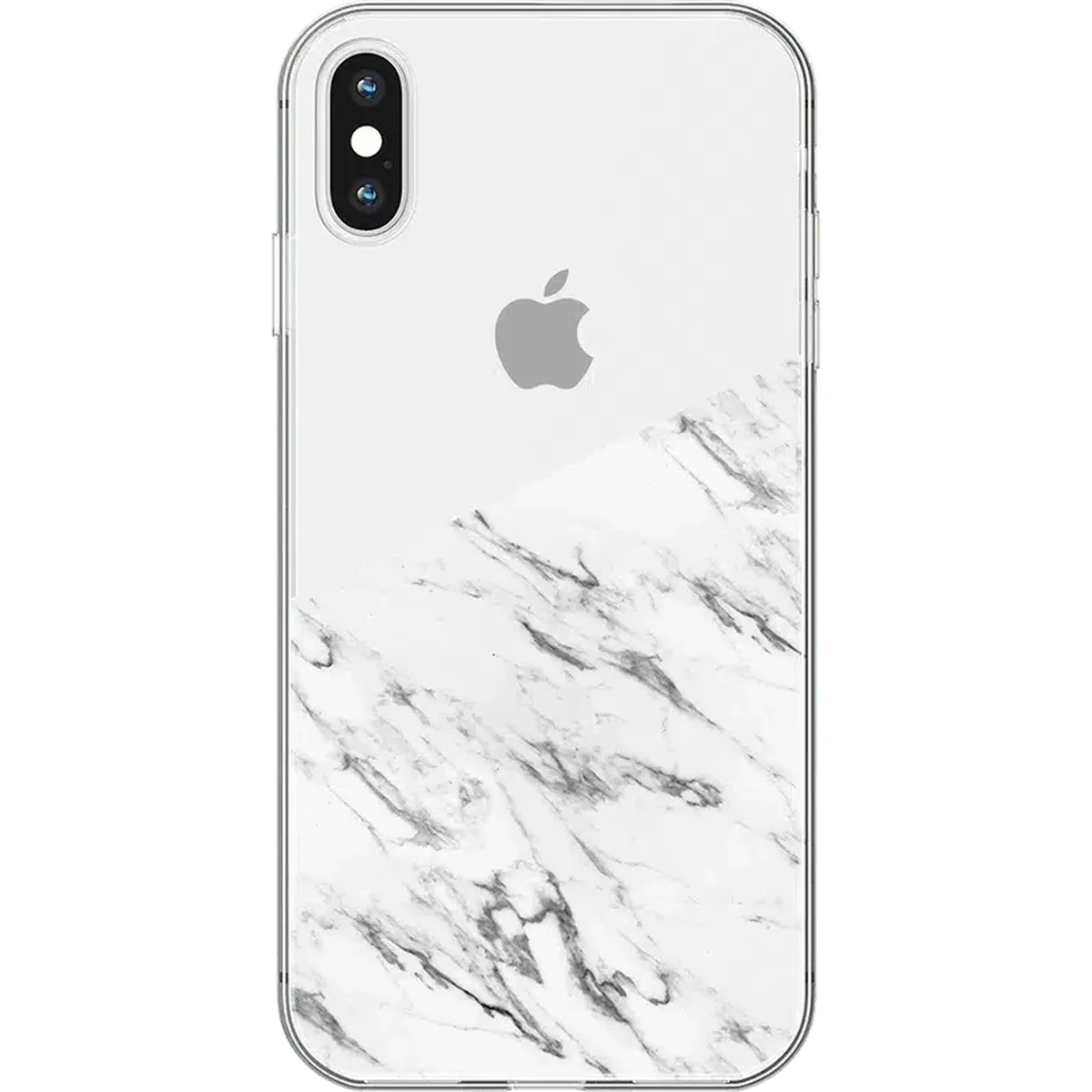 Let's Split | Half White Clear Marble Case