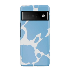 Current MOOd | Light Blue Cow Print Google Pixel Case