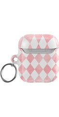 Queen of Diamonds | Pink Watercolor AirPods Case