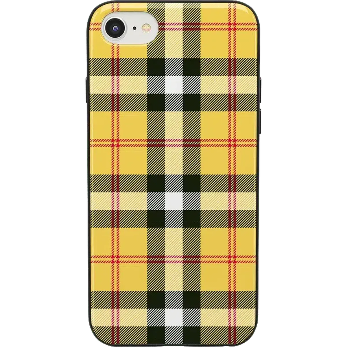 As if! | Yellow Plaid iPhone Case