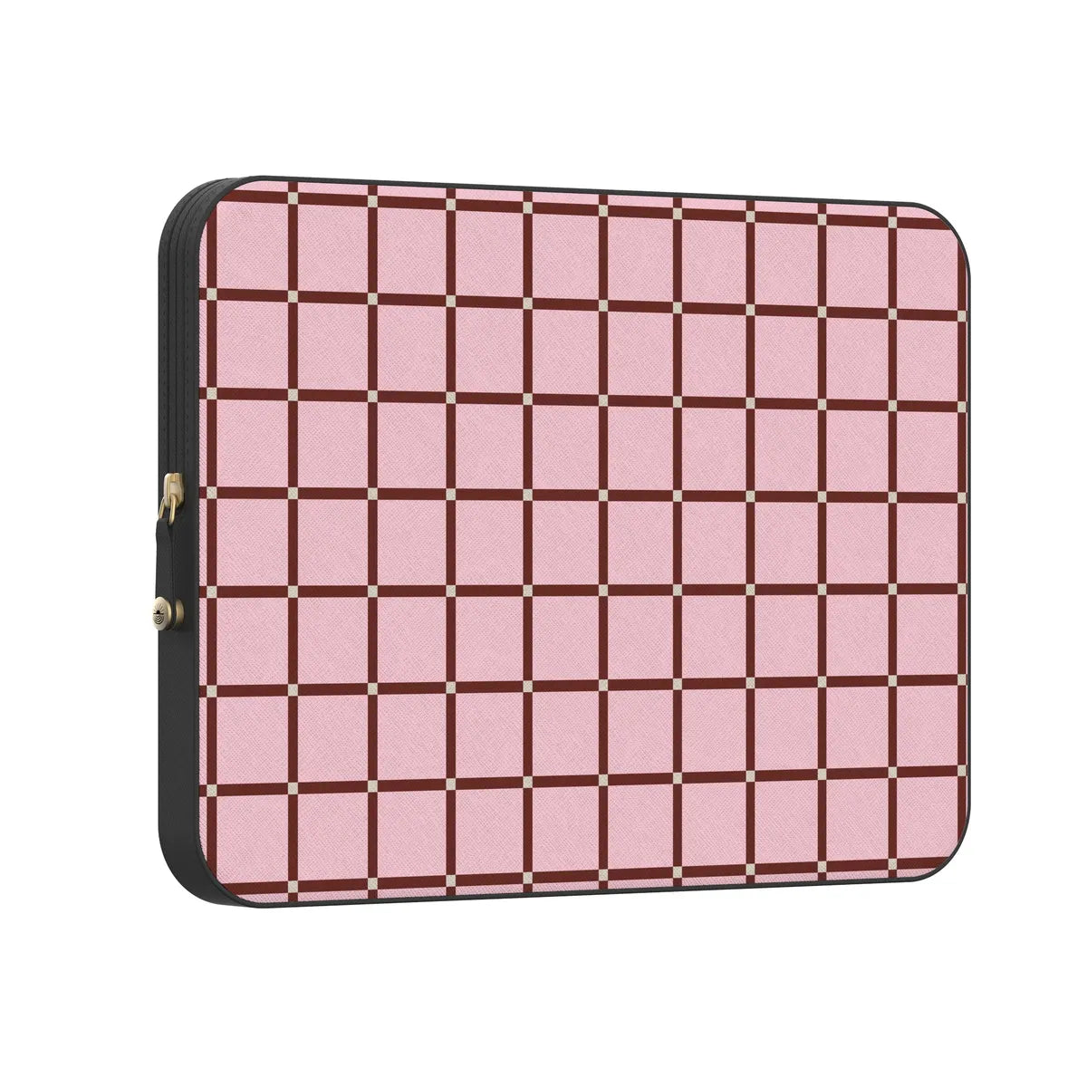 Uptown Gridlock | Pink Checkerboard Laptop Case
