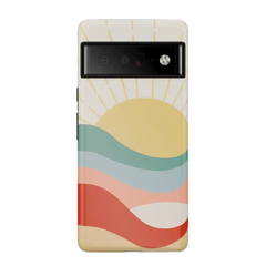 Here Comes the Sun | Colorblock Sunset Google Pixel Case
