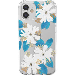 Forget Me Not | Blue and Gold Clear Floral Case