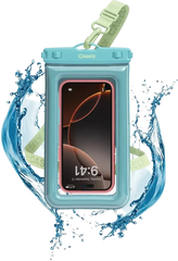 AquaBuddy | Aquamarine Ocean Blue Shimmer Waterproof Phone Pouch