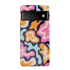 Midnight Color Splash | Abstract Retro Google Pixel Case
