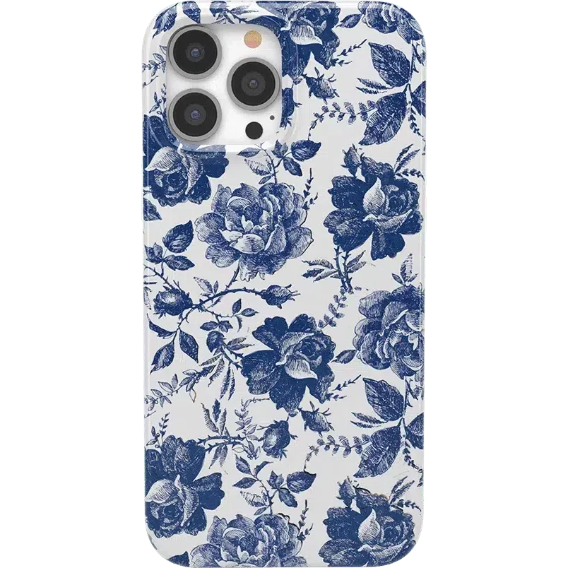 Rose to Fame | Blue & White Rose Floral Case