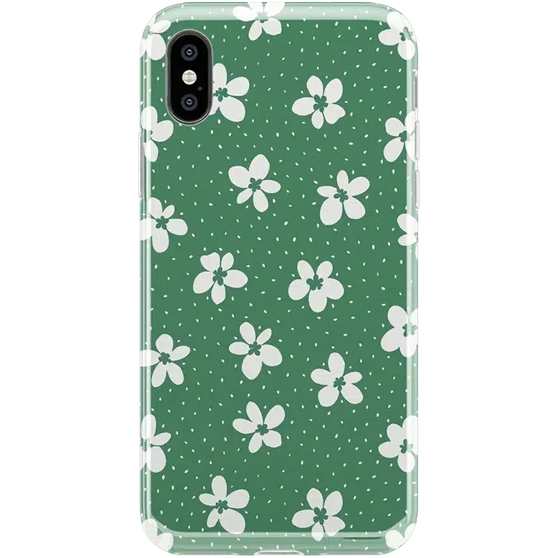 Flower My World | Jade Green Floral Case