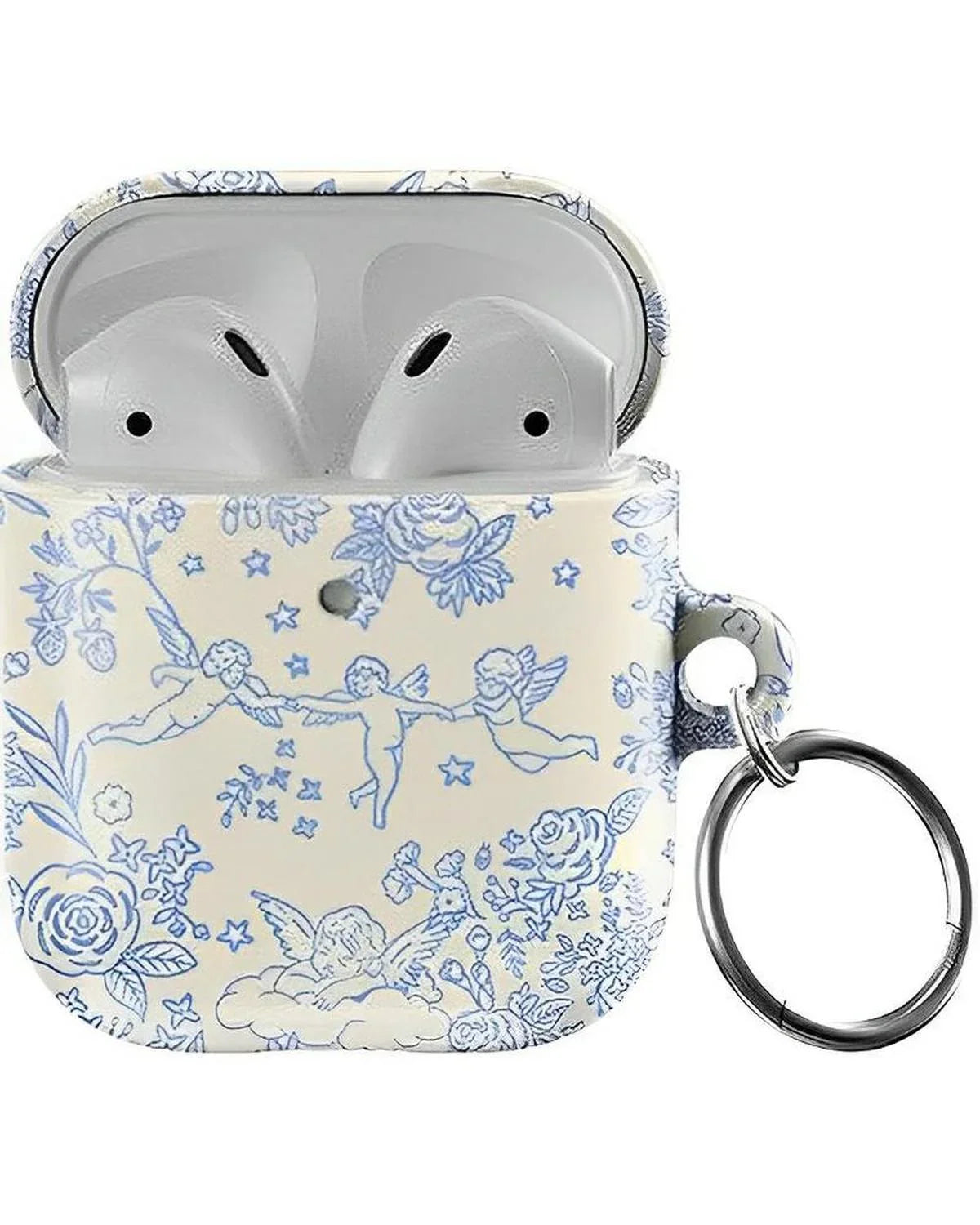 Cupid's Canvas | Periwinkle Floral AirPods Case