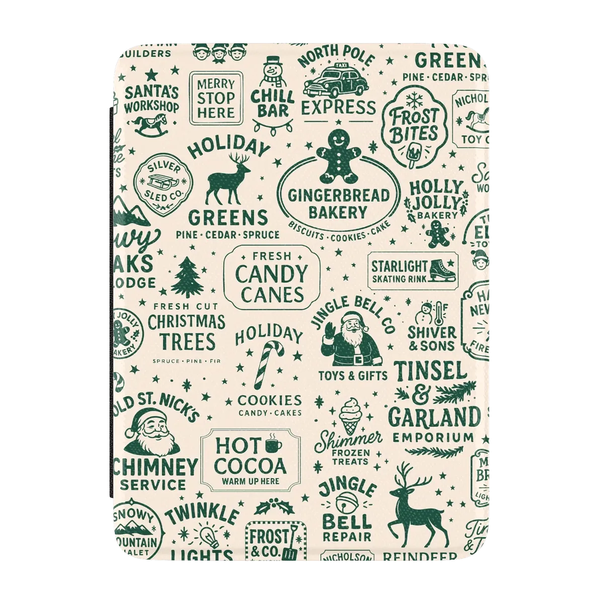 Santa's Stamps | Holiday Market Kindle Case