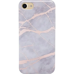 Touch of Lavender | Lavender Gray & Rose Gold Marble Case