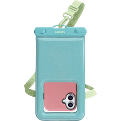 AquaBuddy | Aquamarine Ocean Blue Shimmer Waterproof Phone Pouch