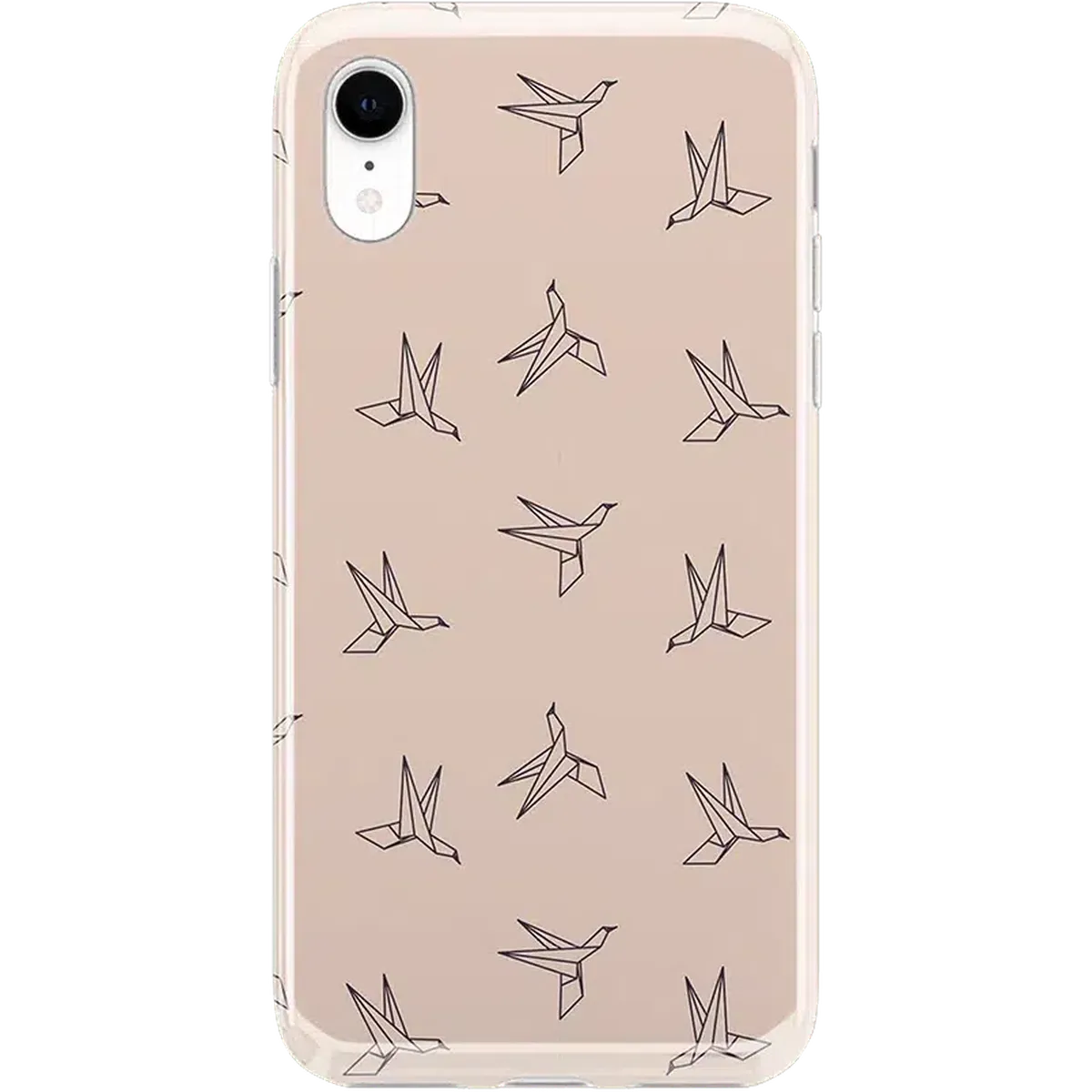 Paper Crane Origami | Beige Pattern