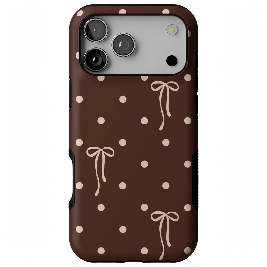Teddy Bows | Brown Polka Dot Case