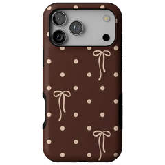 Teddy Bows | Brown Polka Dot Case