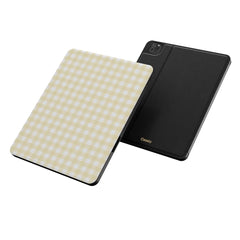 Pastel Picnic | Yellow Gingham iPad Case