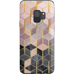 Stepping Up | Geo Rose Gold Marble Samsung Case