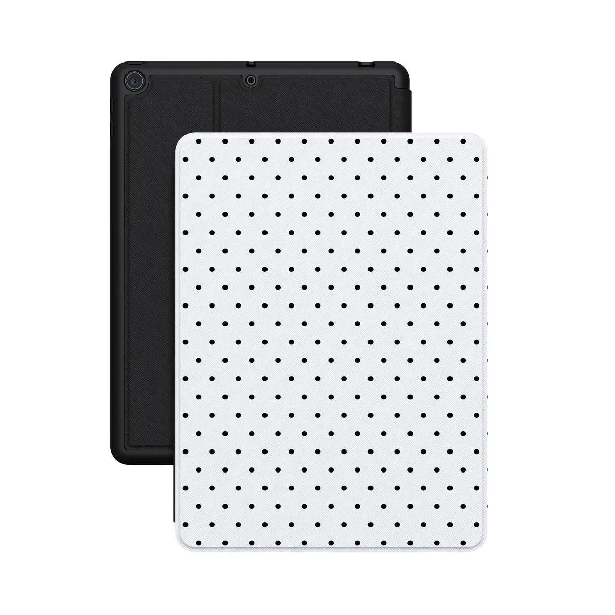 On the Dot | Black Polka Dot iPad Case